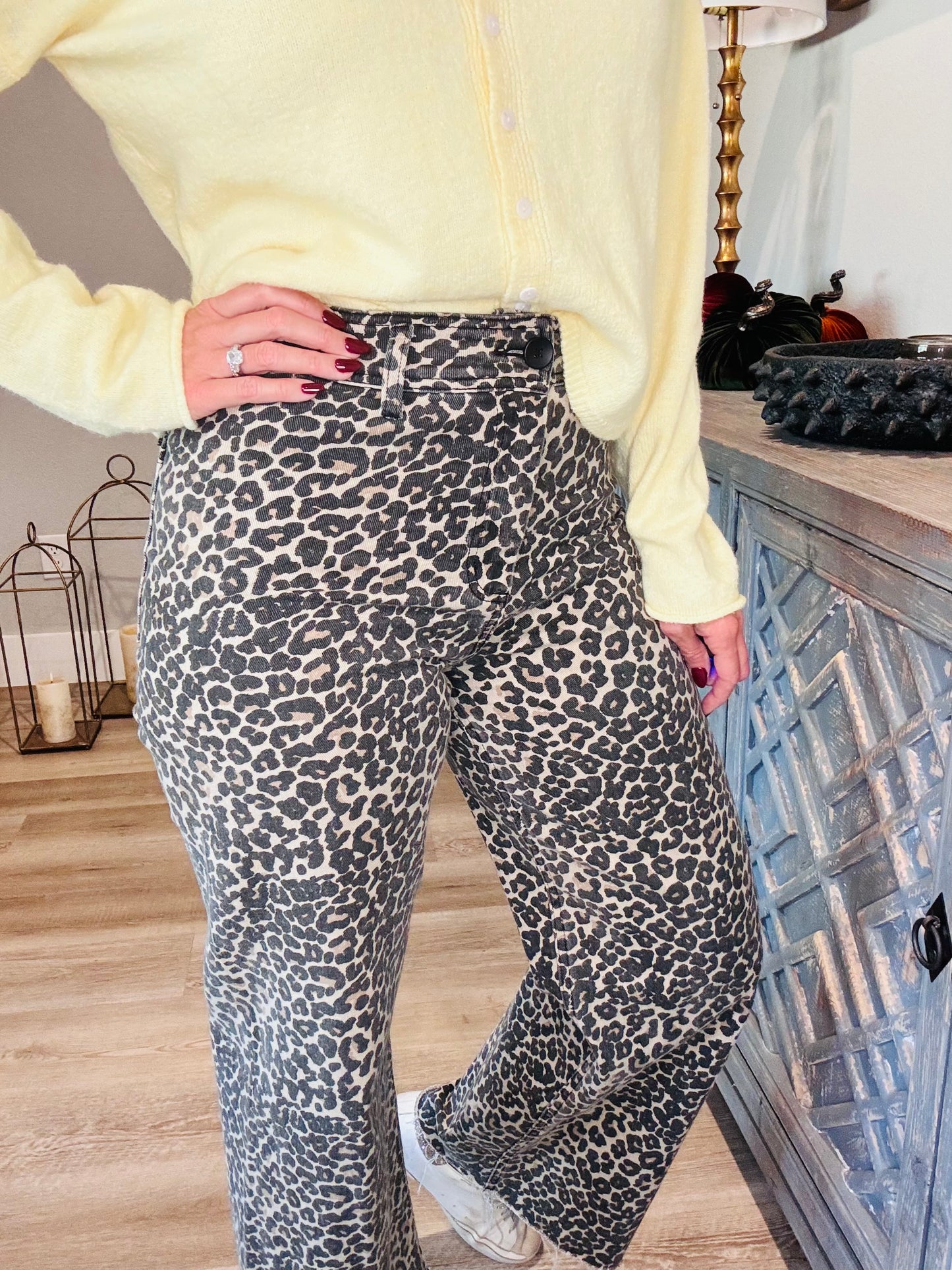 Leopard Print Denim