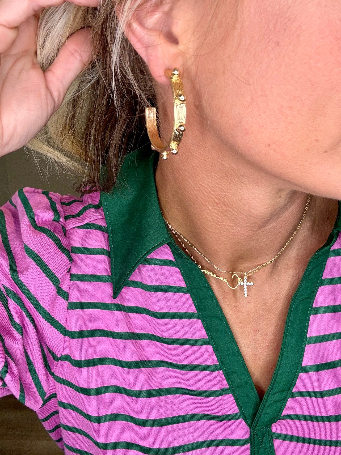 Gold Bubble Hoop