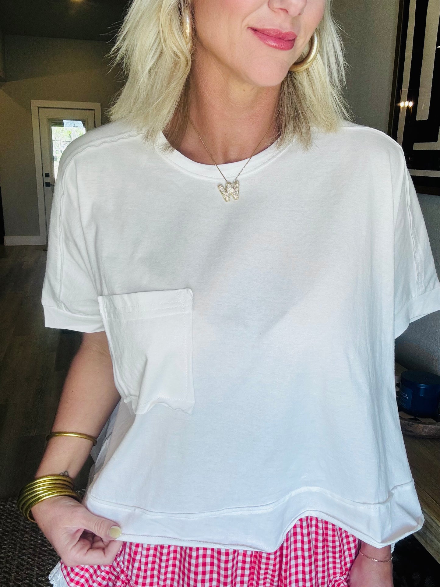 White Boxy Tee