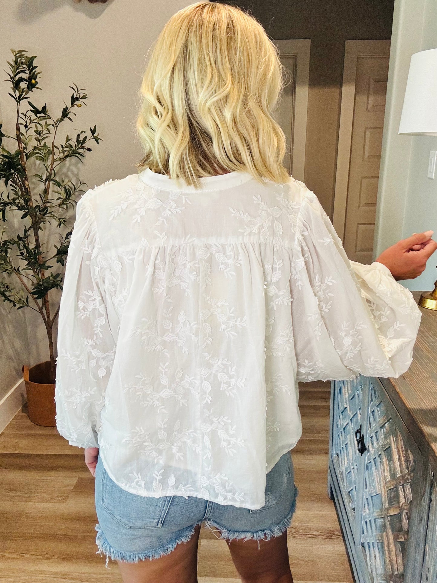 Ivory Bloom Top