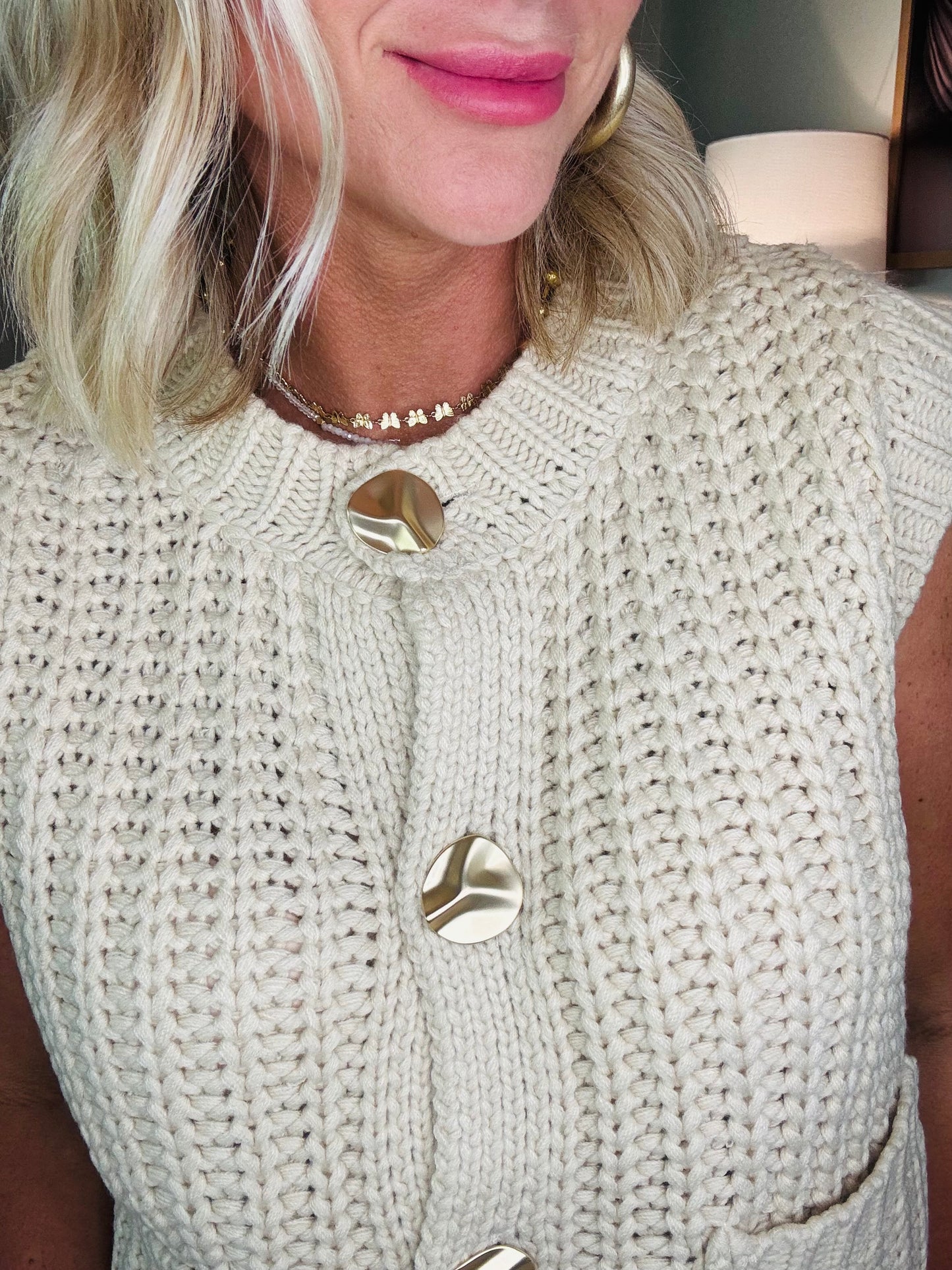 Chunky Knit Cream Cardi