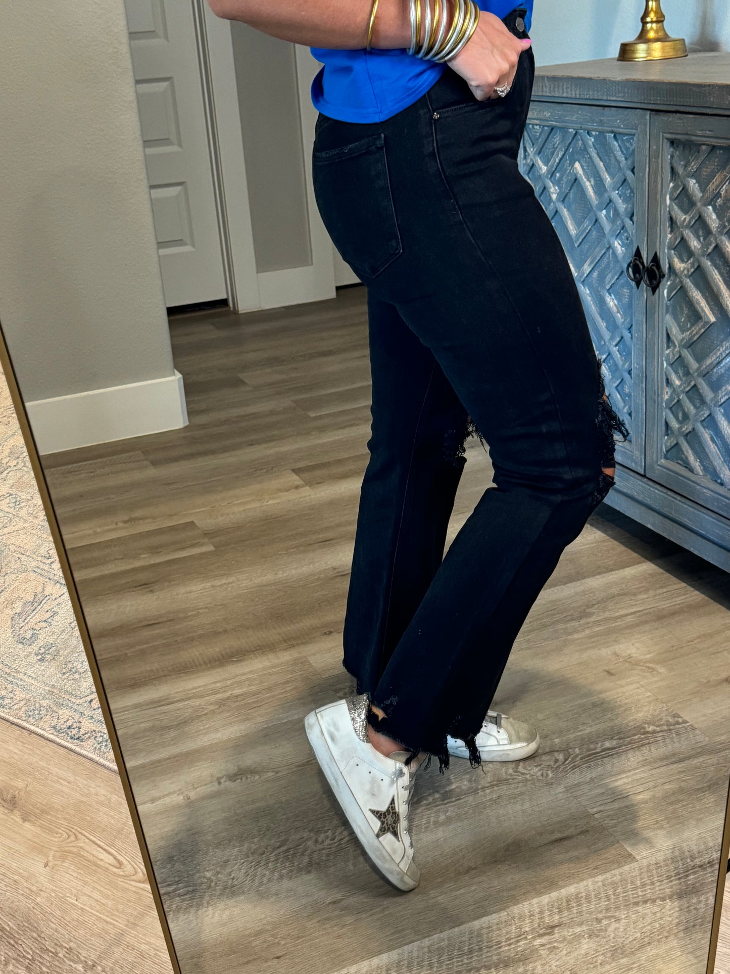 Tate Denim High Rise Jeans- Black