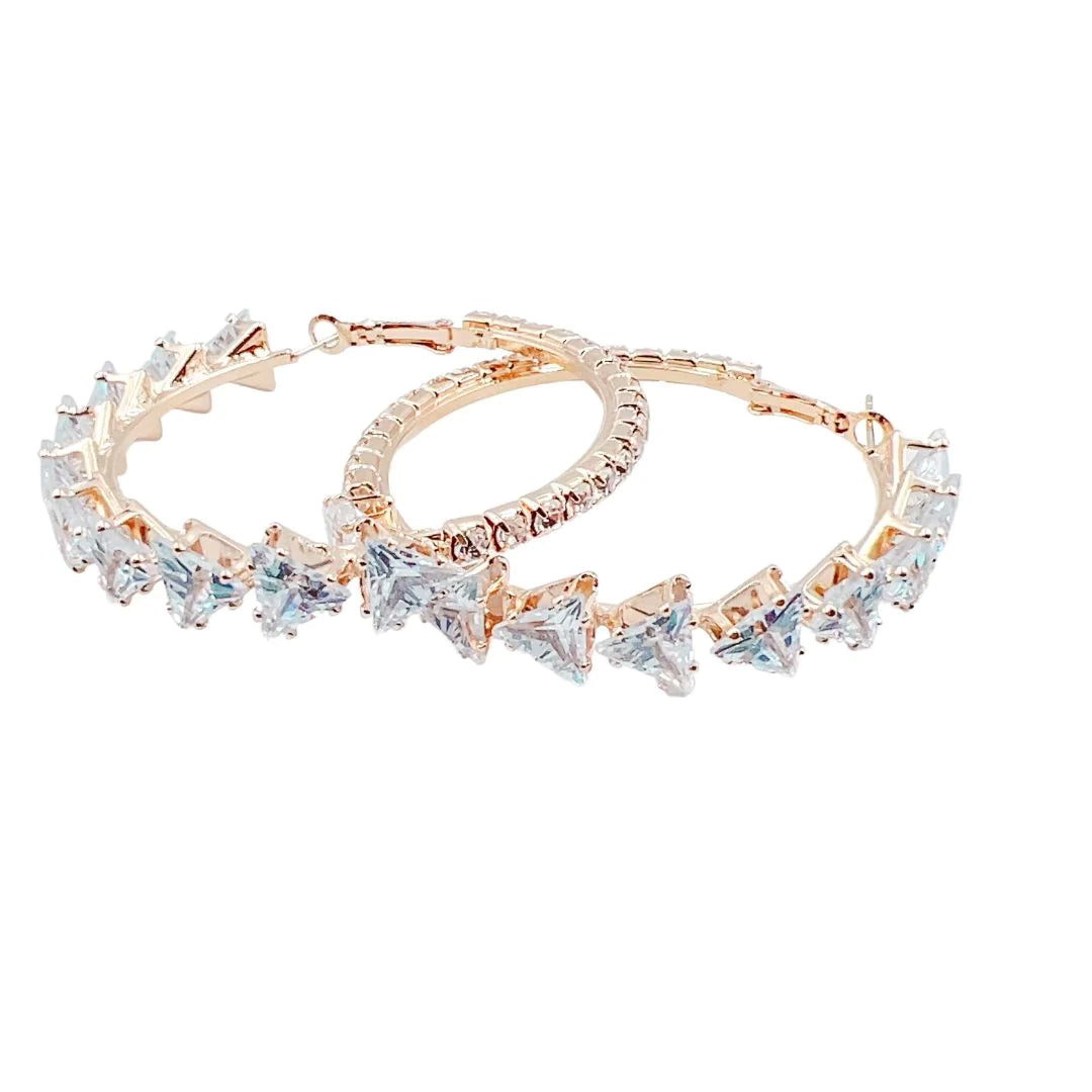 Gold Triangle Hoop