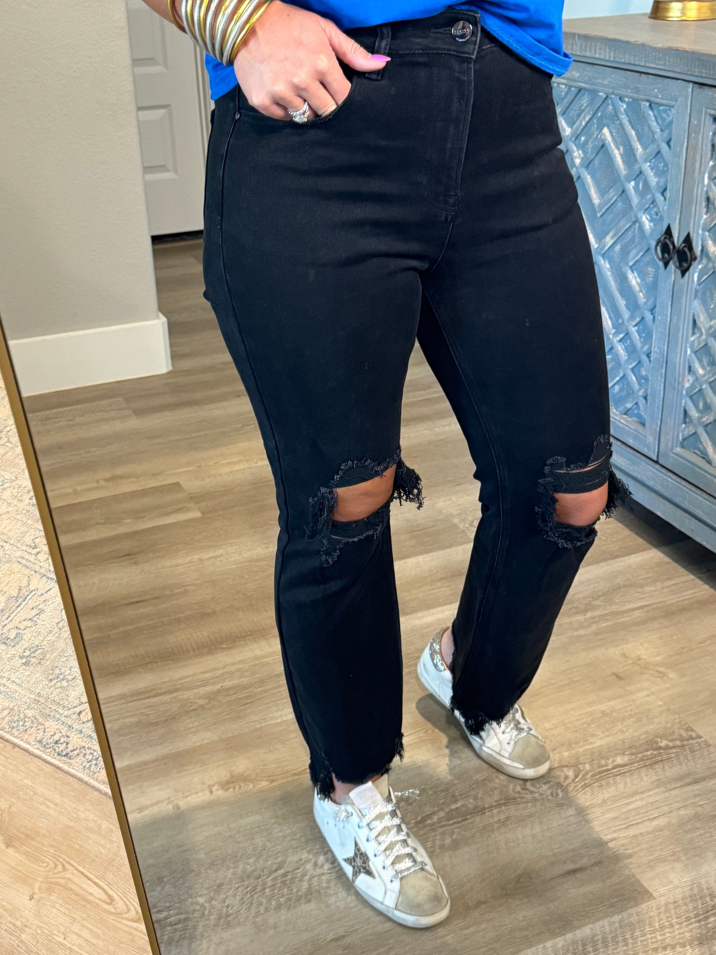 Tate Denim High Rise Jeans- Black