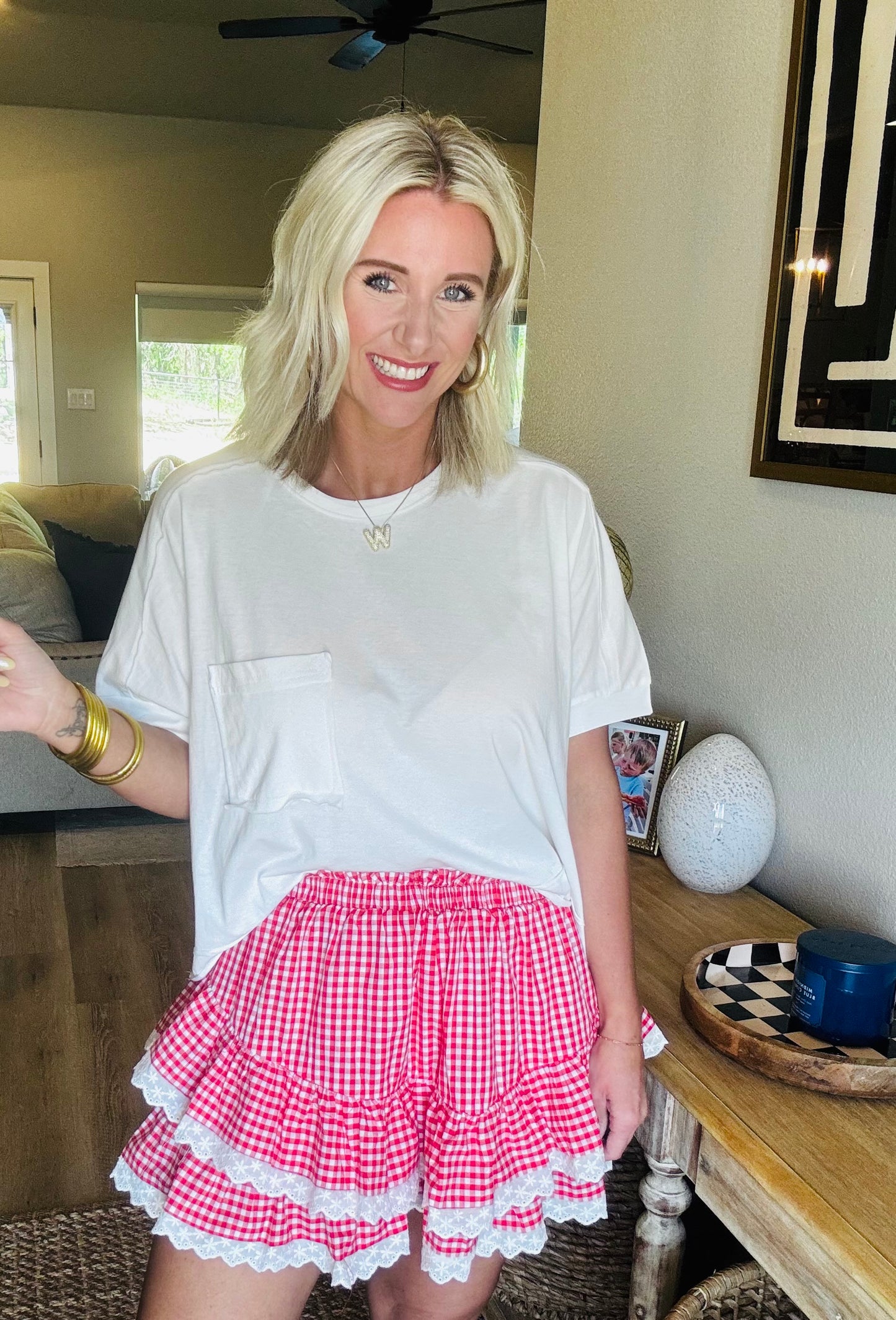 White Boxy Tee