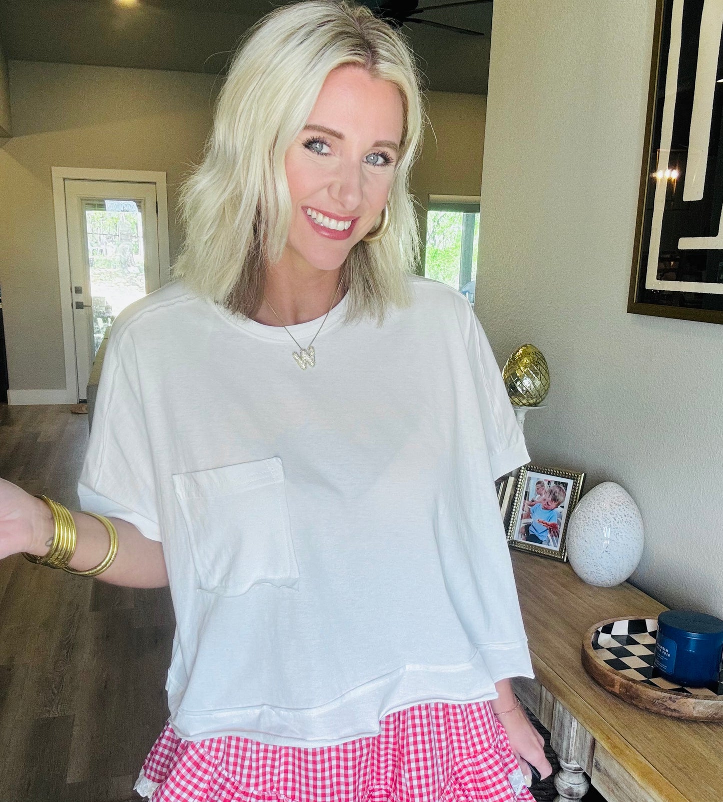 White Boxy Tee