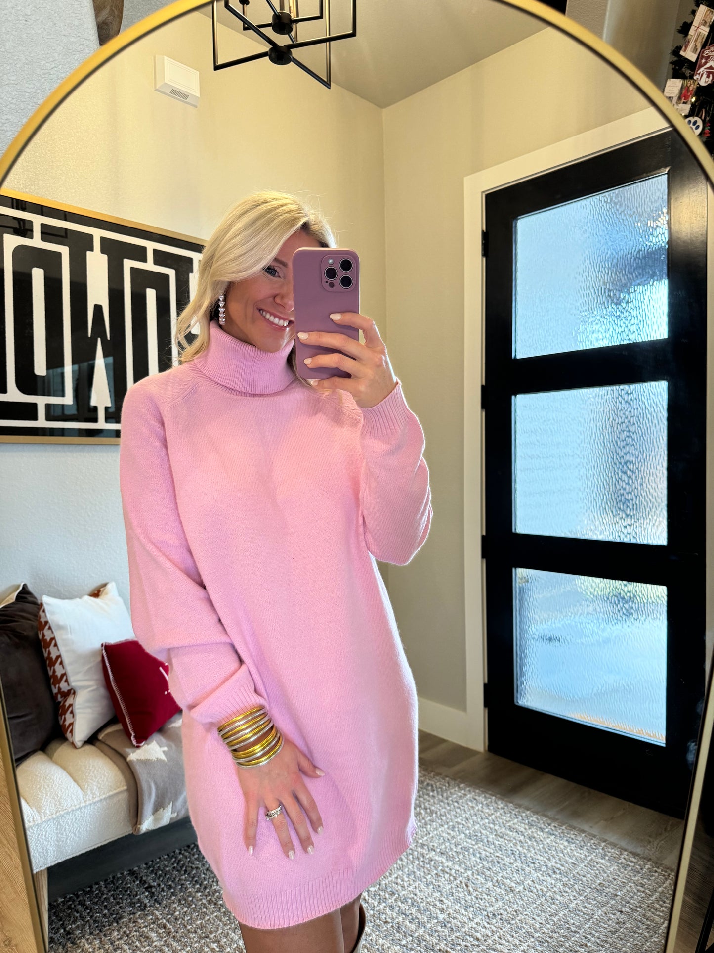 Candy Pink Sweater Dress