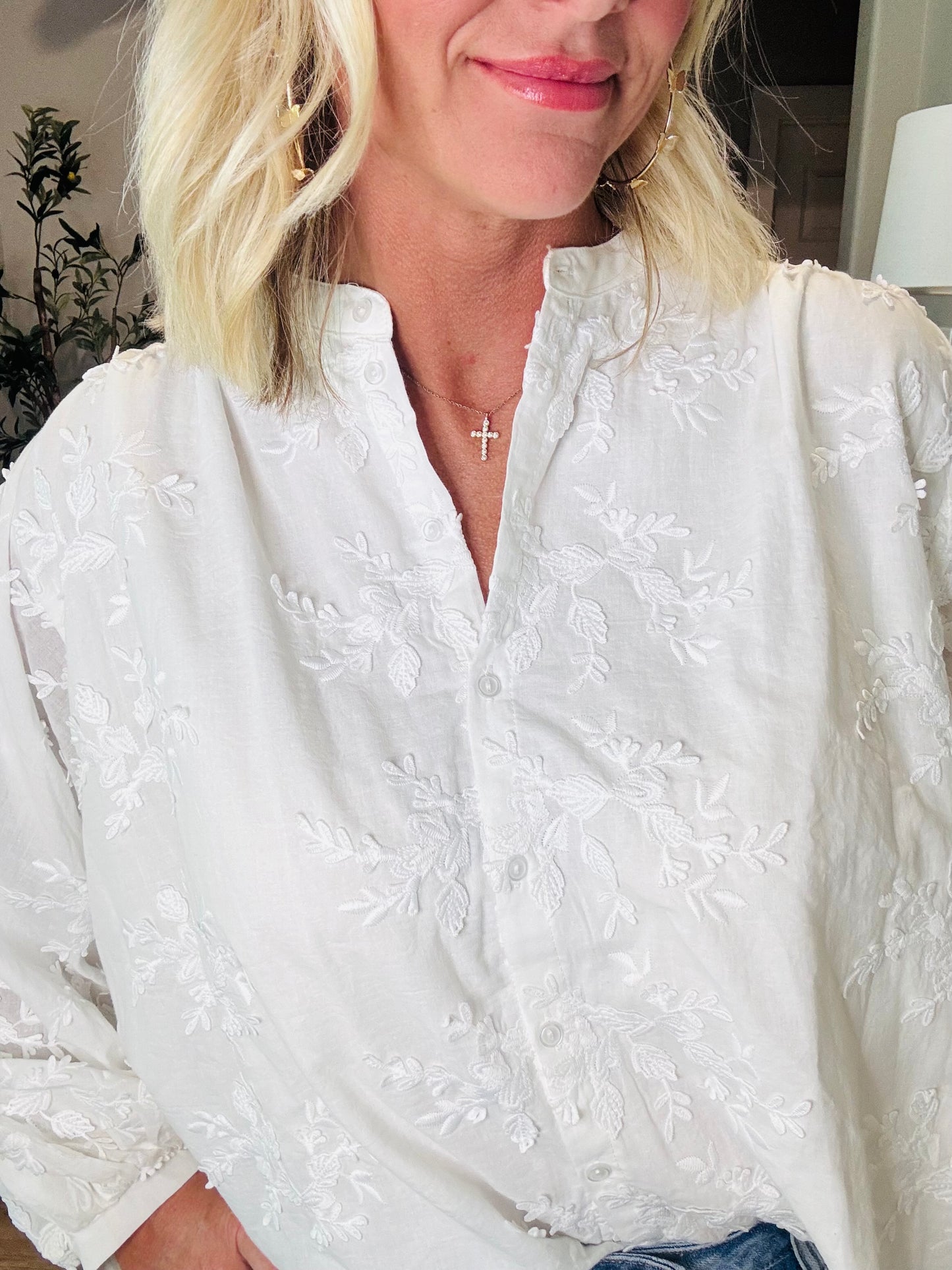 Ivory Bloom Top