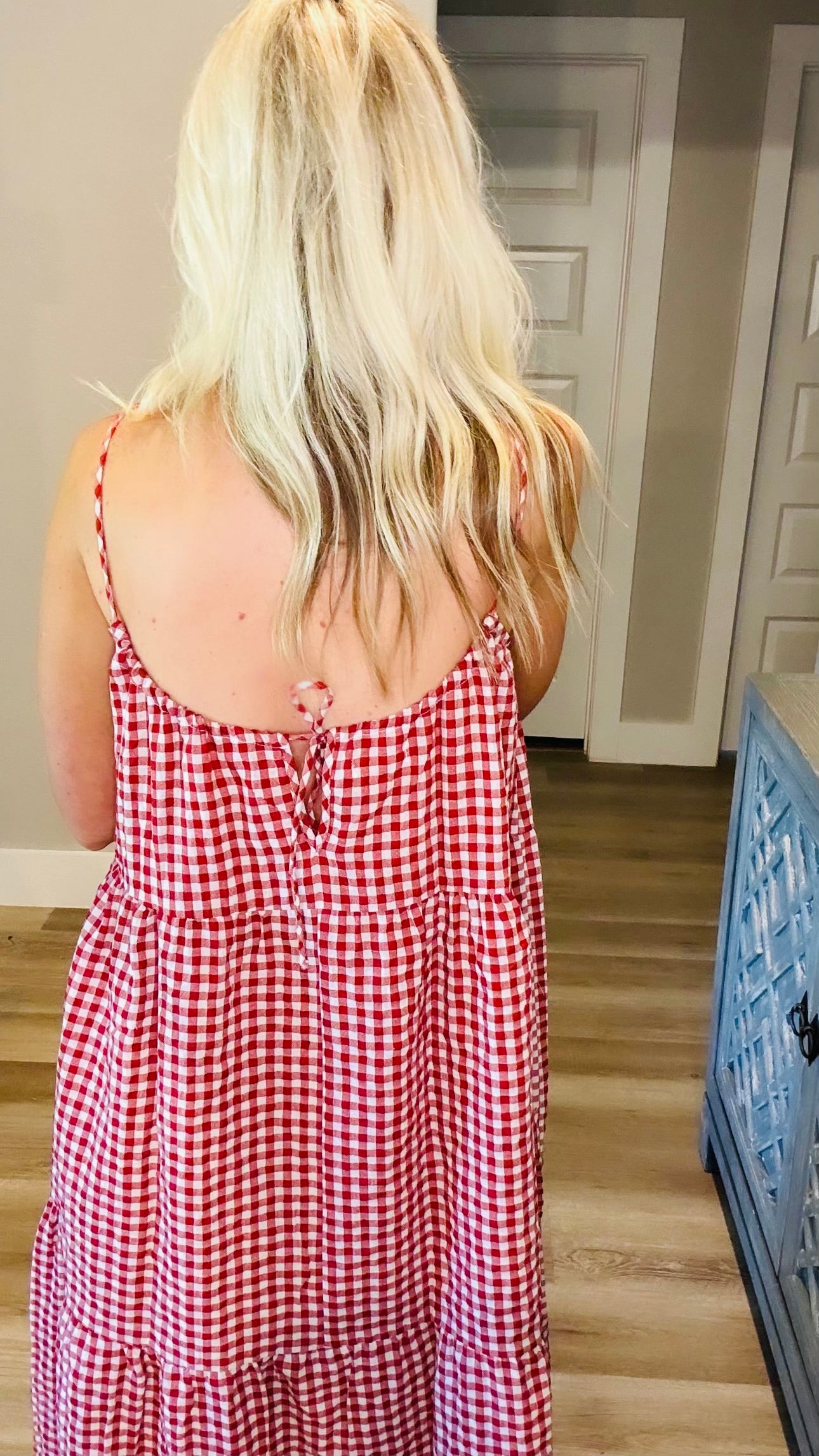 Red Gingham Maxi