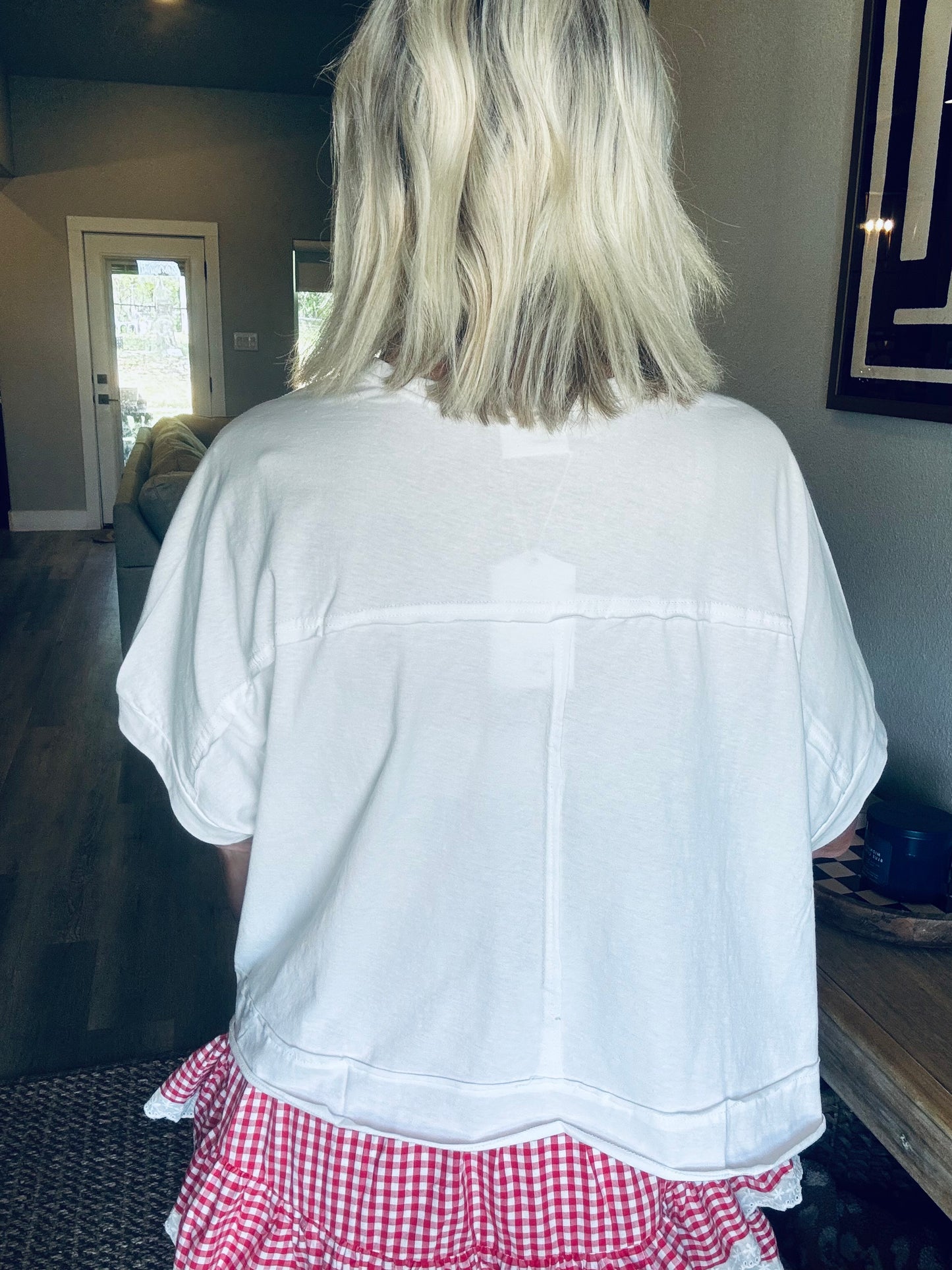 White Boxy Tee