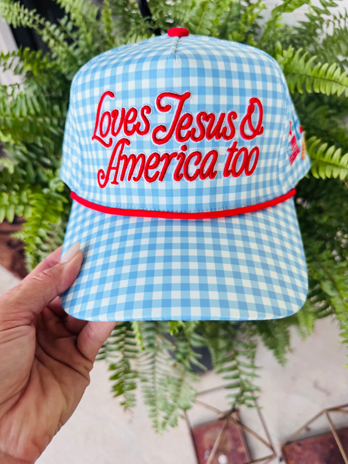 Loves Jesus & America too Hat
