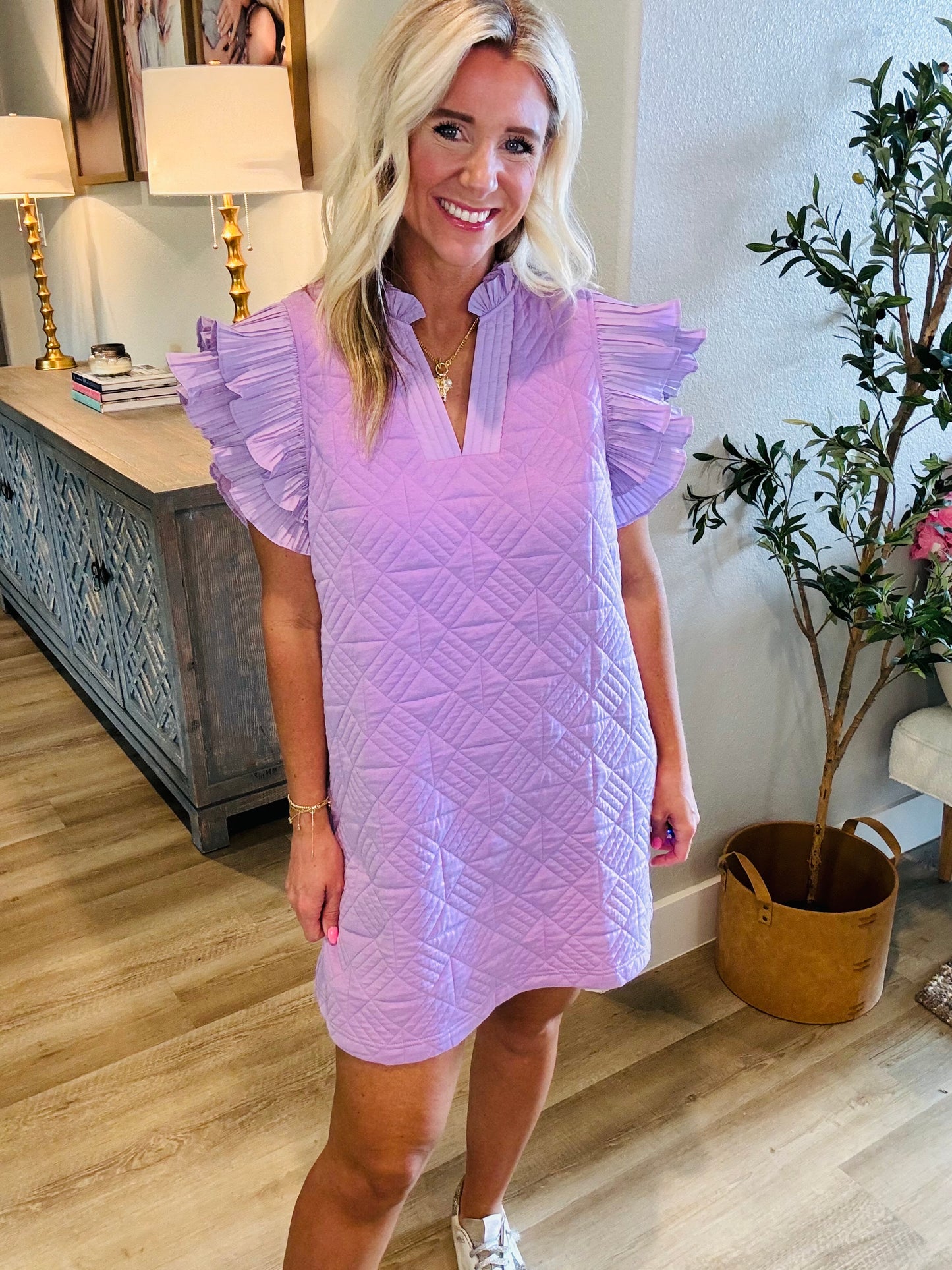 Lavender Ruffle Dress