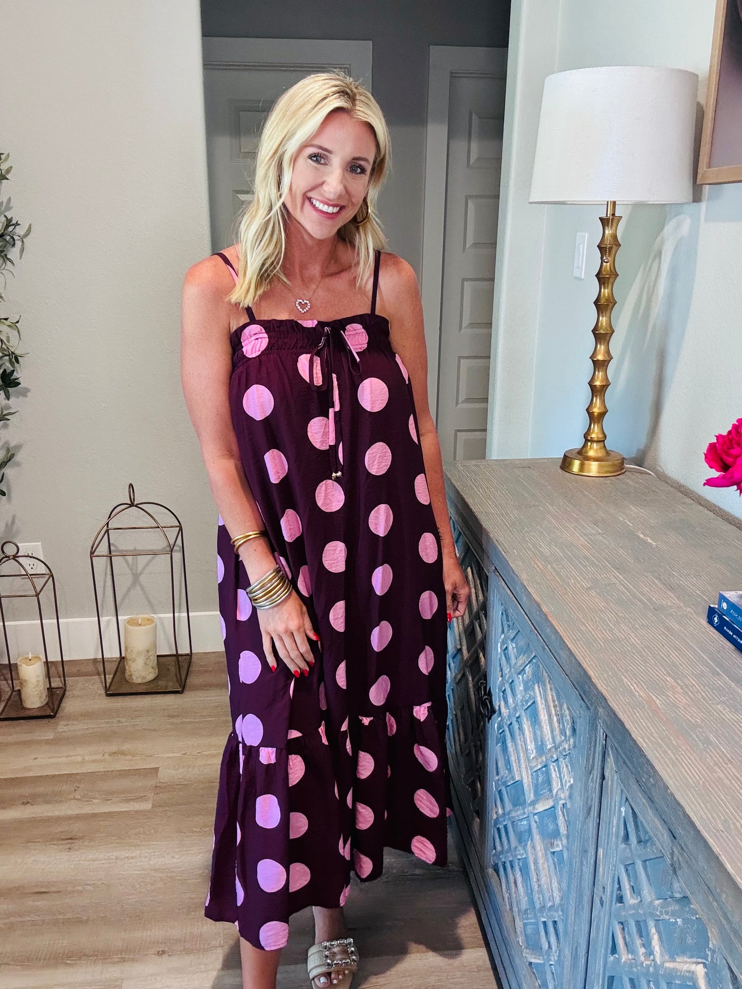 Plum Perfect Polka Midi