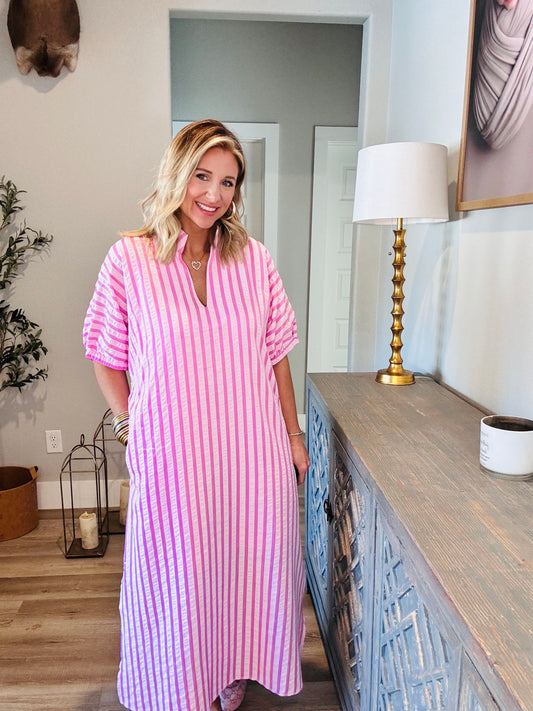 Strawberry Stripe Midi