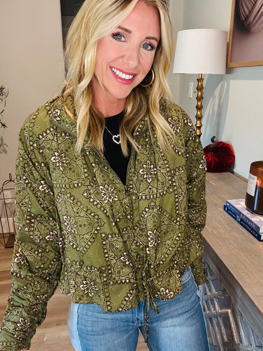 Bandana Jacket- Olive