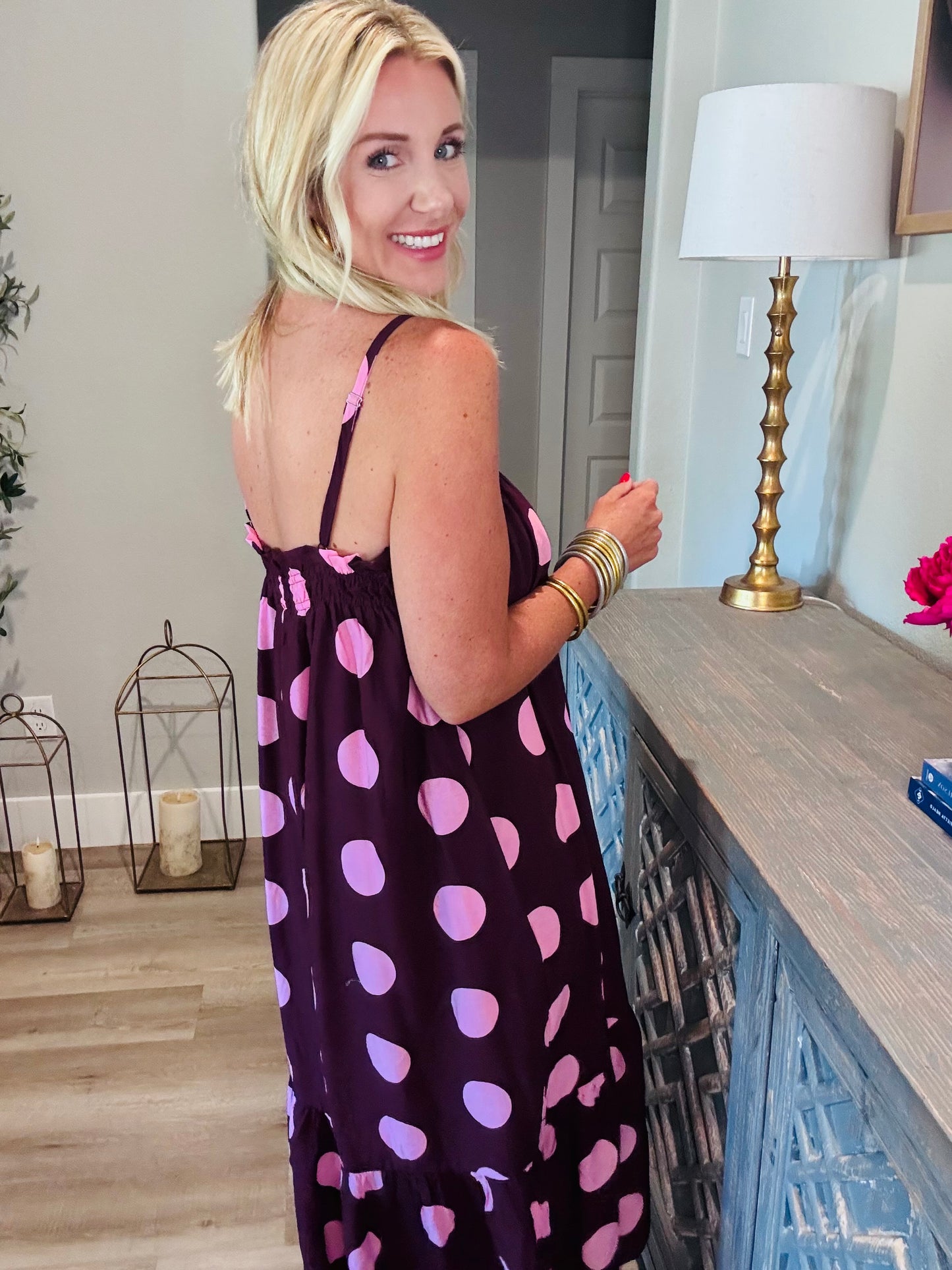 Plum Perfect Polka Midi