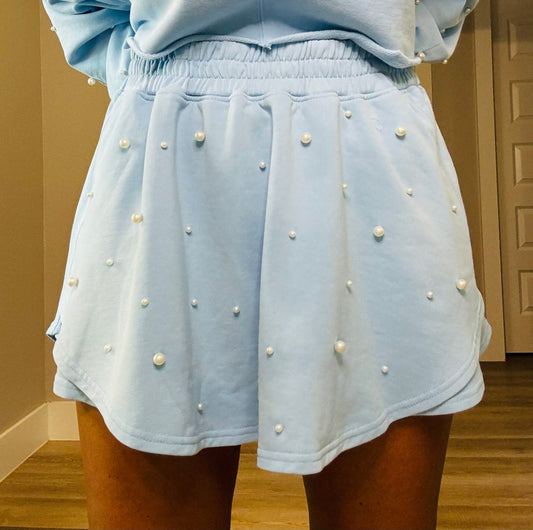 Baby Blue Pearl Skort