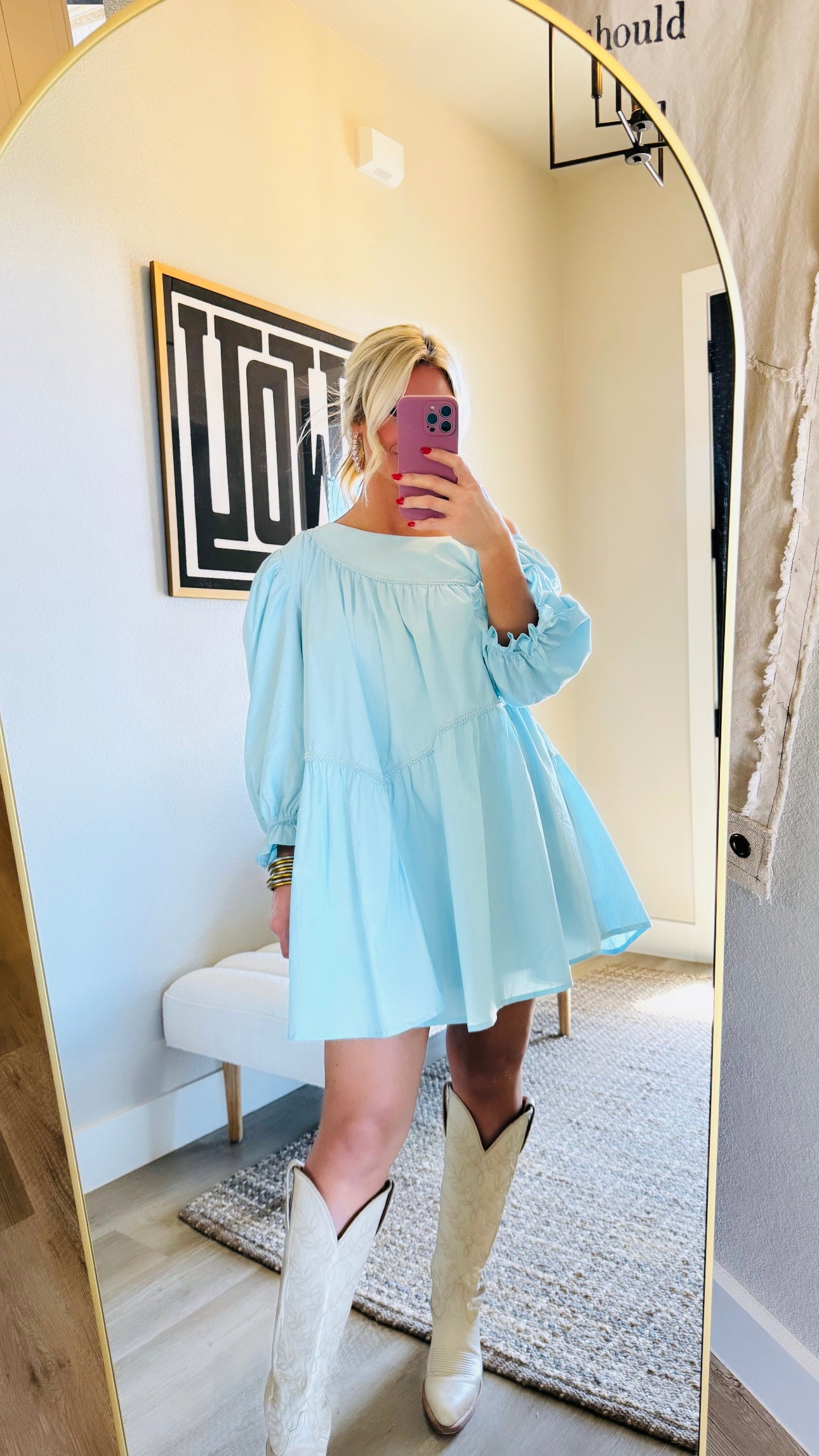 Baby Blue Babydoll Dress