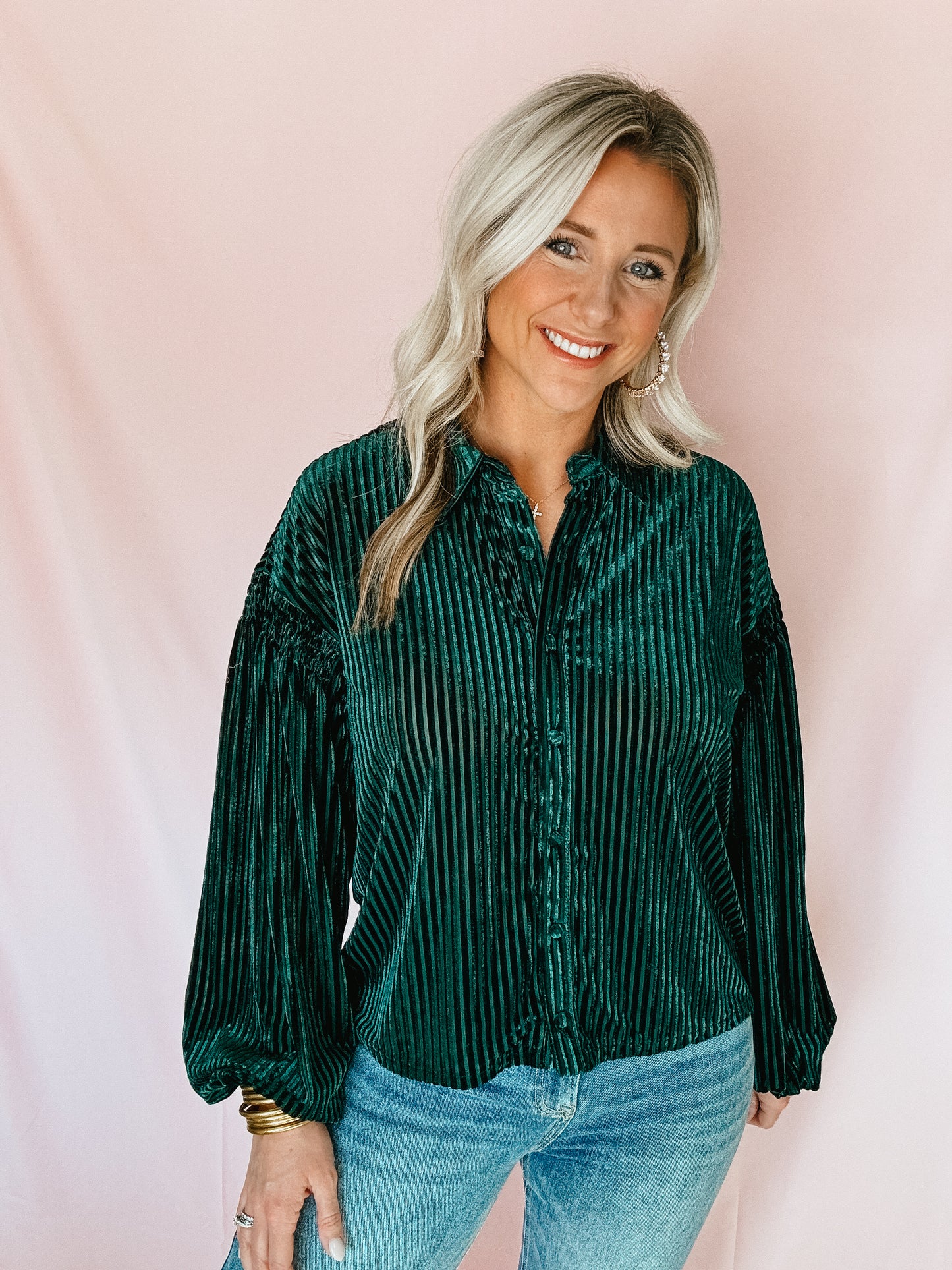 Velvet Dreams Top- Green