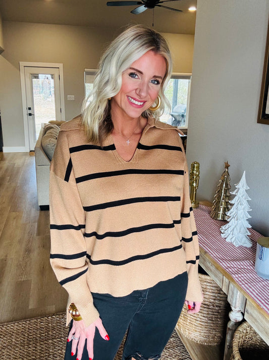 Neutral Stripes Sweater