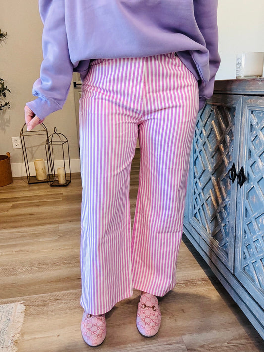 Pink Pinstripe Pants