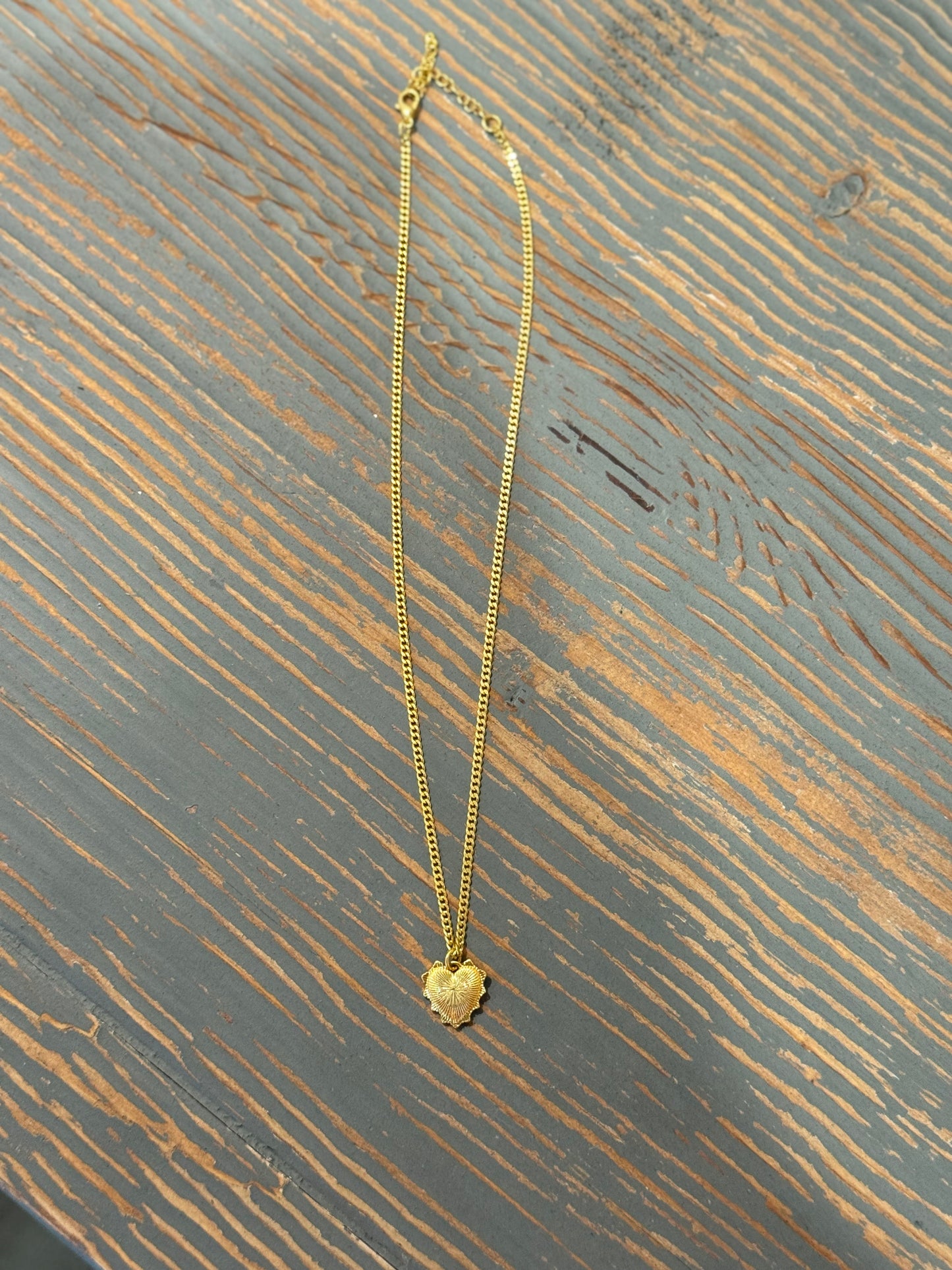 Vintage Gold Heart Necklace