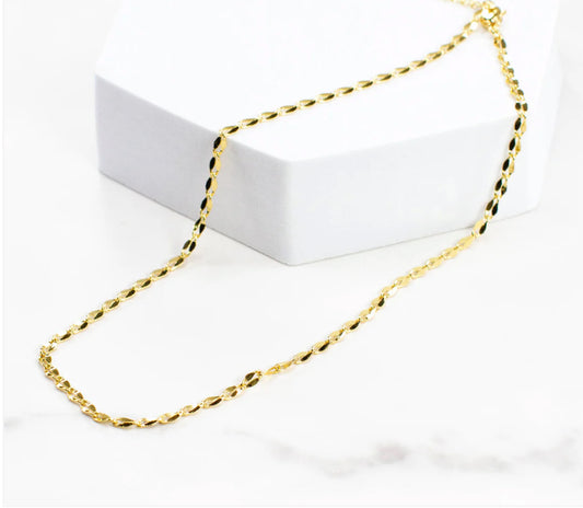 Gold Twist Chain Necklace