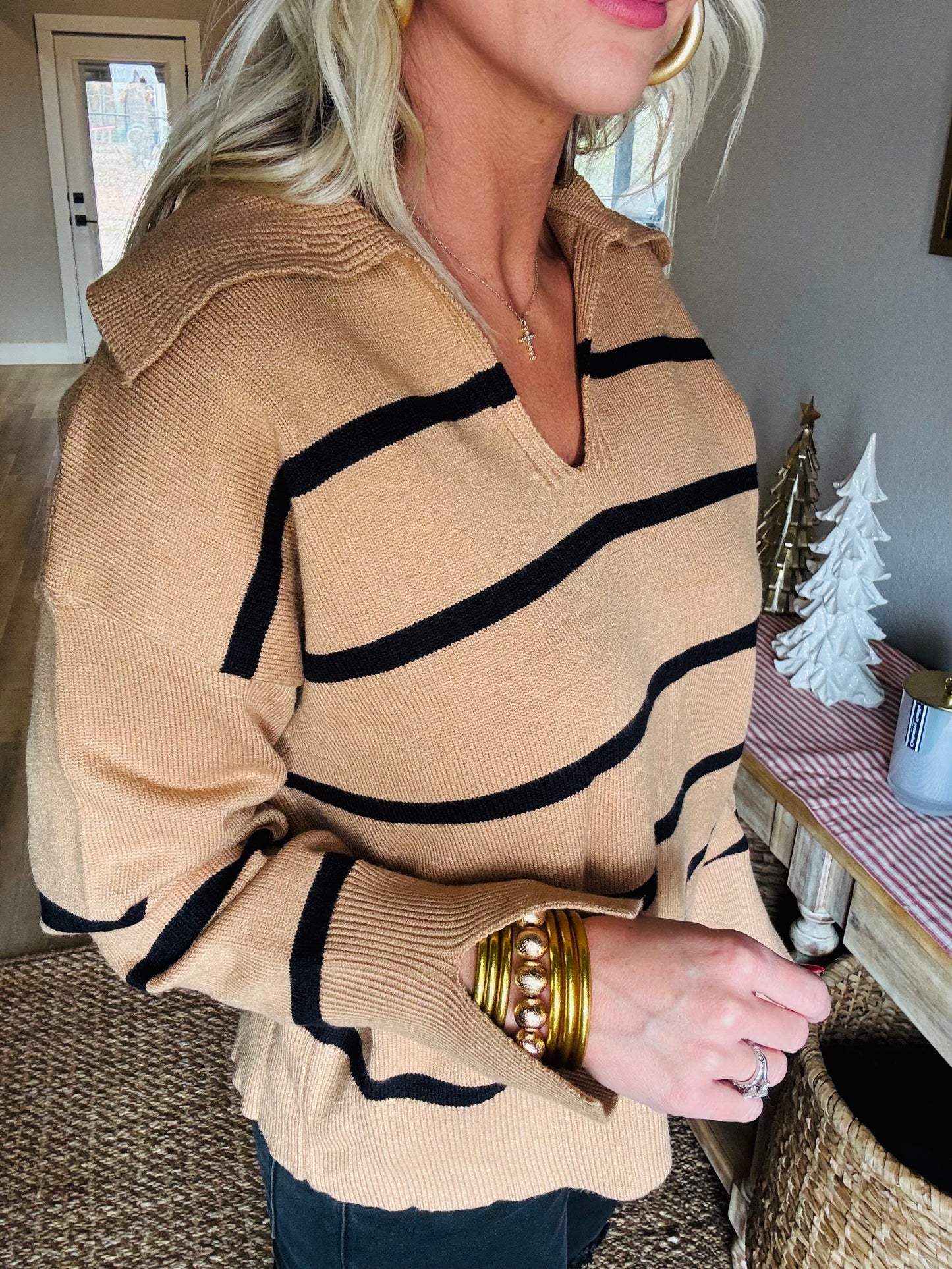 Neutral Stripes Sweater