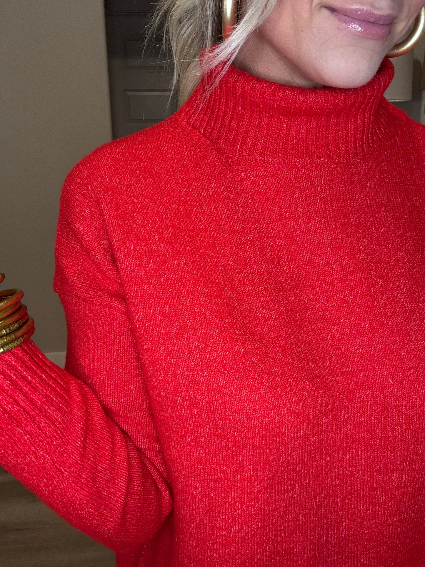 Hollyn Red Sweater Dress