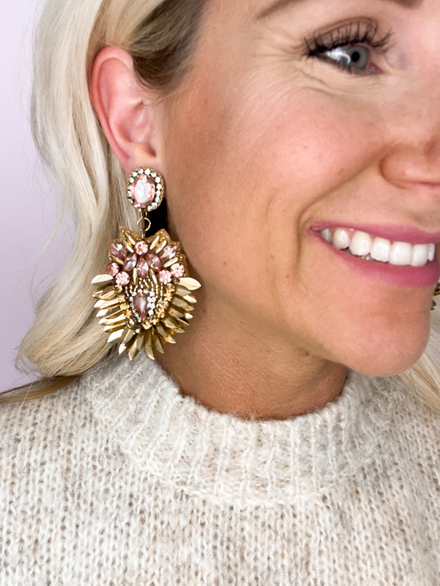 Pink Starburst Earrings