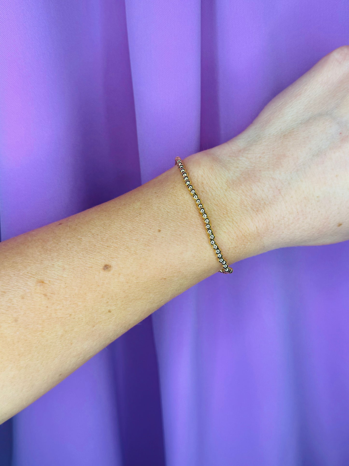 Gold Bead Stretch Bracelet