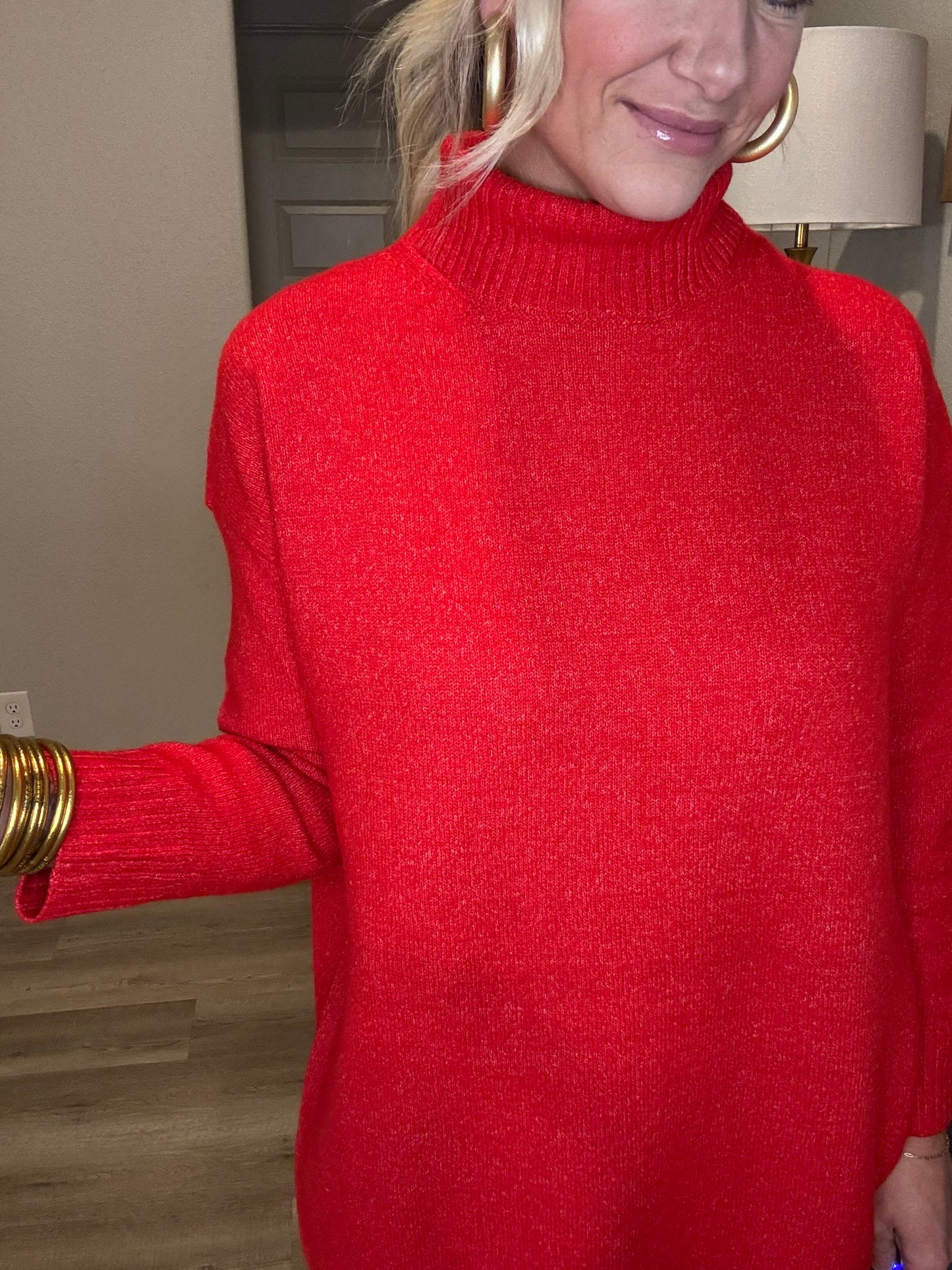 Hollyn Red Sweater Dress