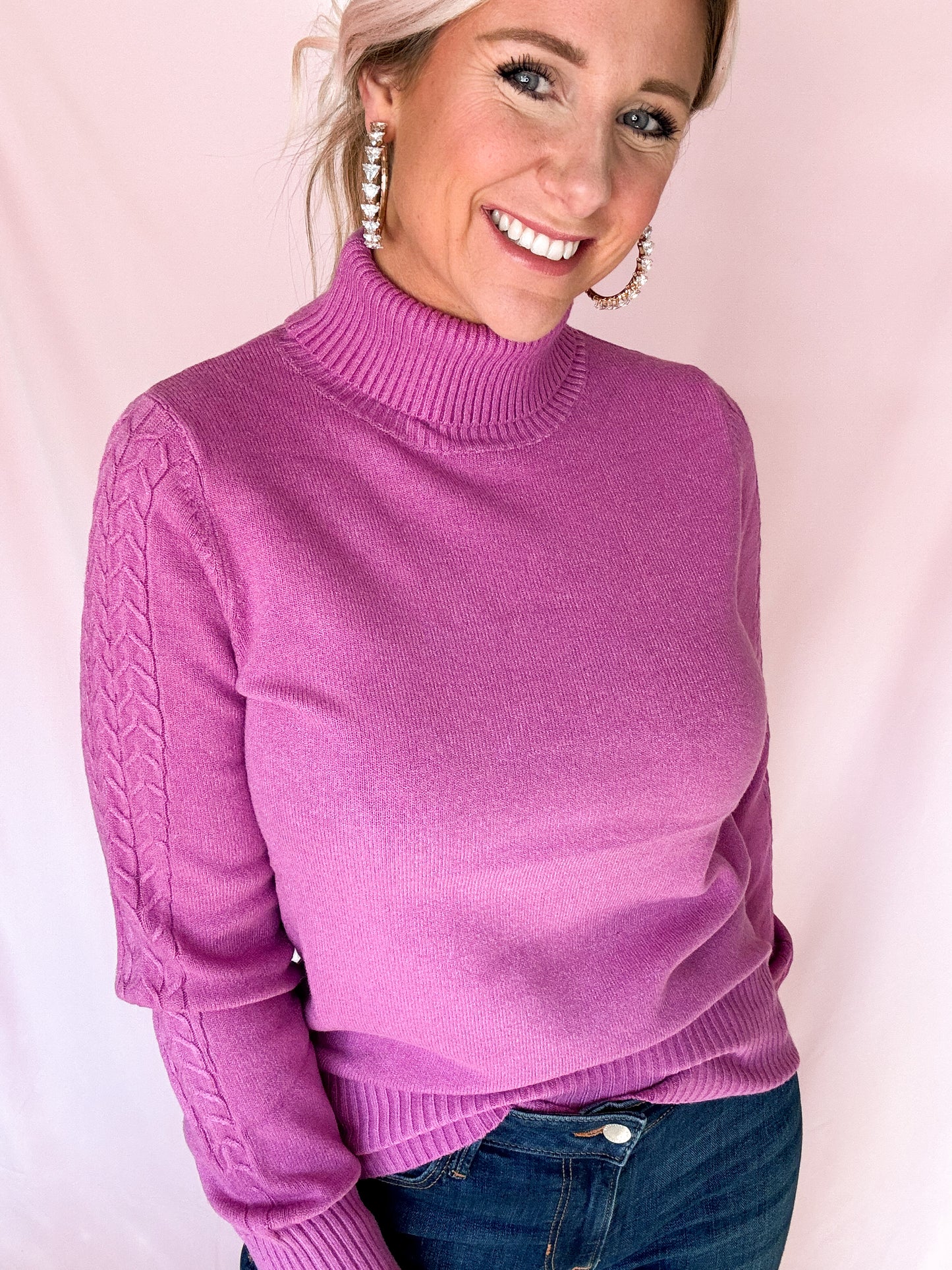 Candy Purple Turtle Neck Sweater