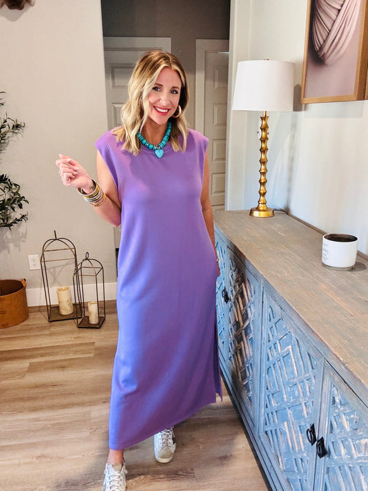 Lavender Soft Knit Midi