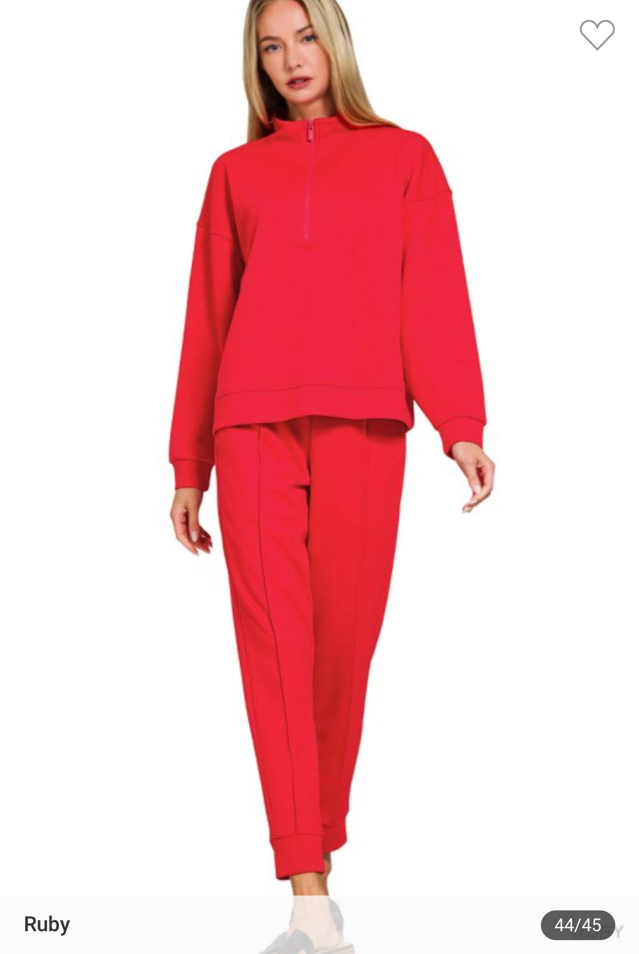 Red Scuba Jogger Set