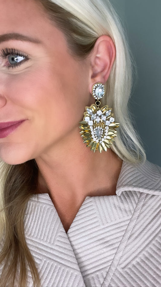 Gold Starburst Earrings