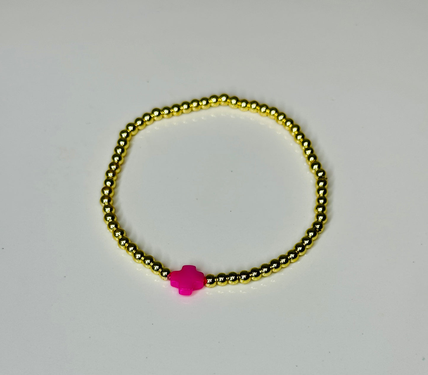 Pink Cross Bracelet