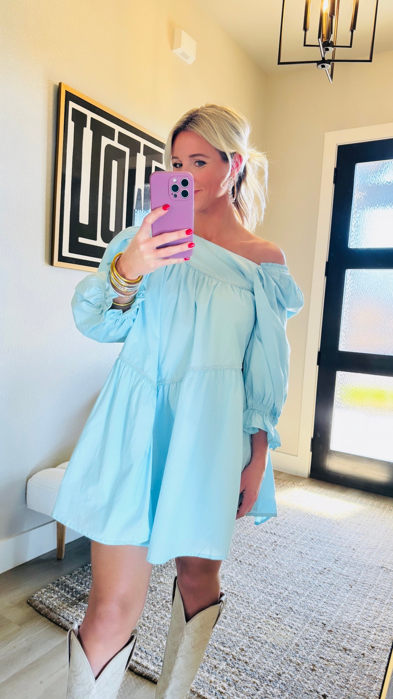 Baby Blue Babydoll Dress