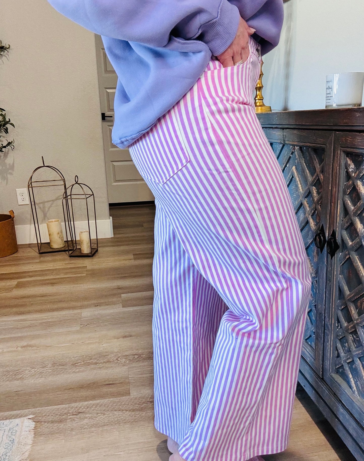 Pink Pinstripe Pants