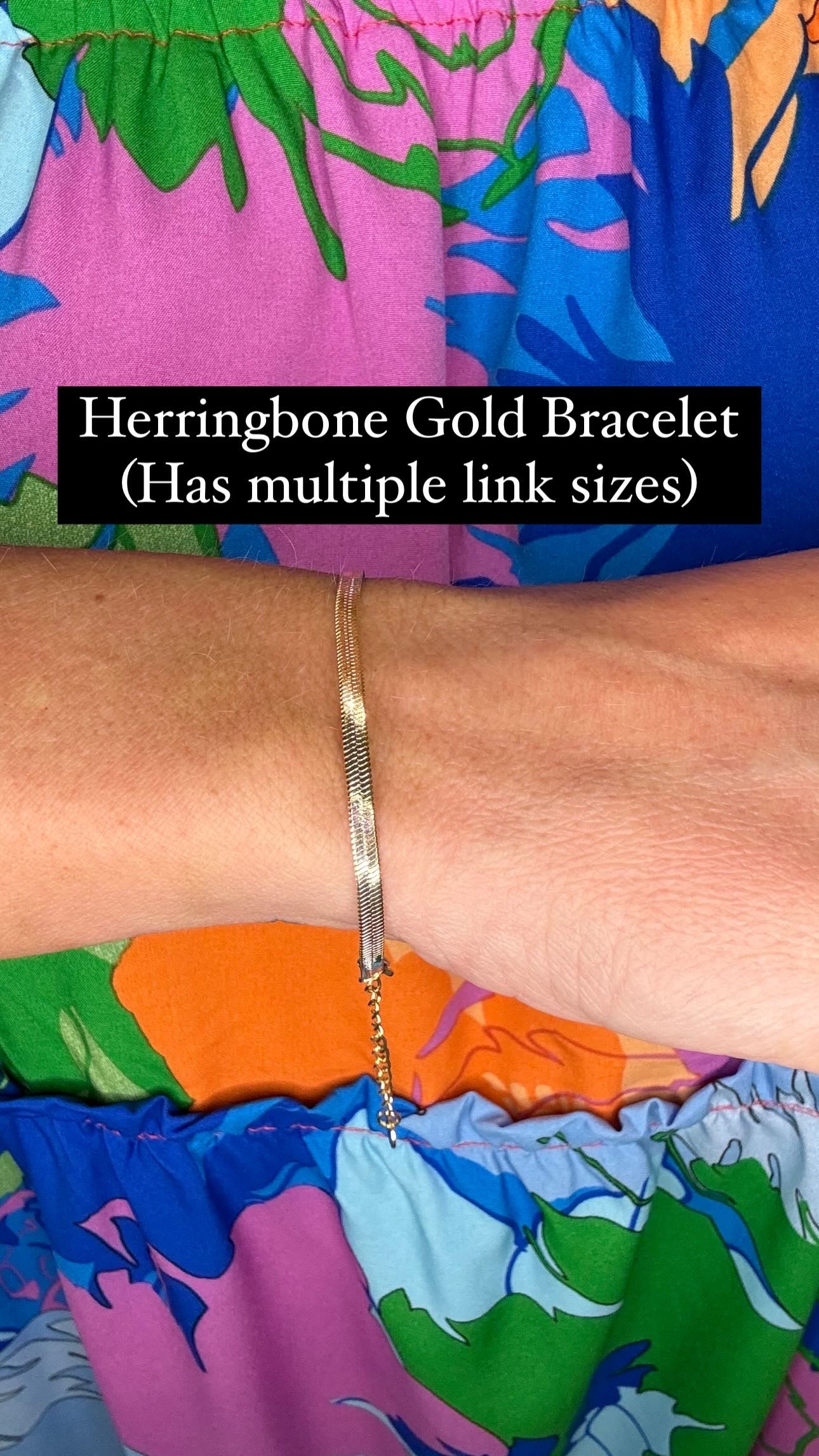 Herringbone Gold Bracelet