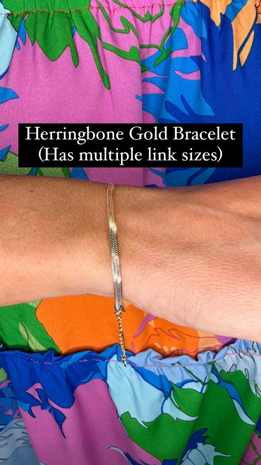 Herringbone Gold Bracelet