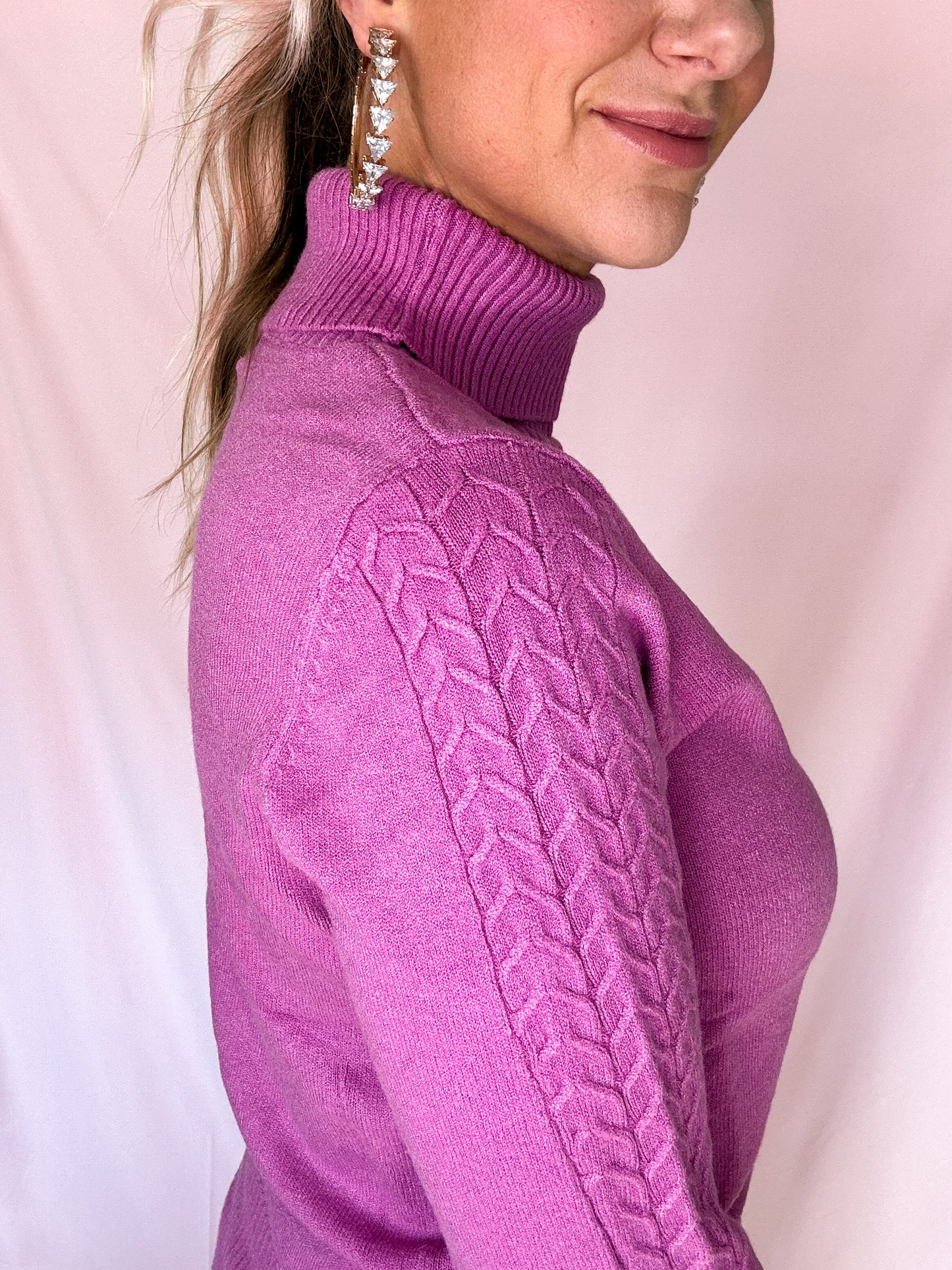 Candy Purple Turtle Neck Sweater