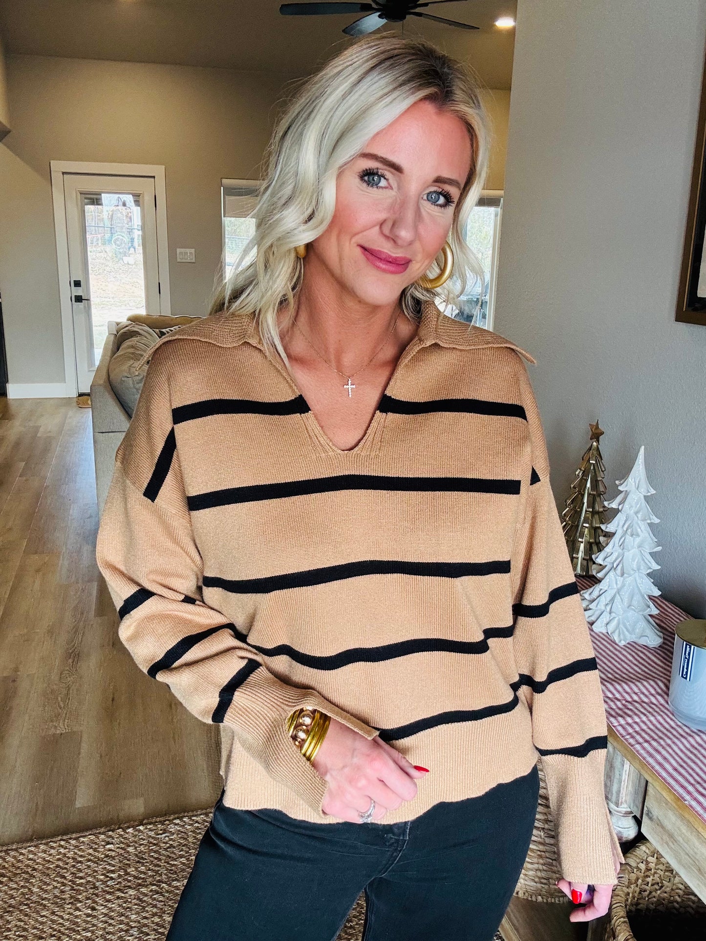 Neutral Stripes Sweater