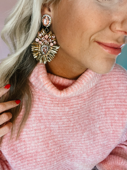 Pink Starburst Earrings