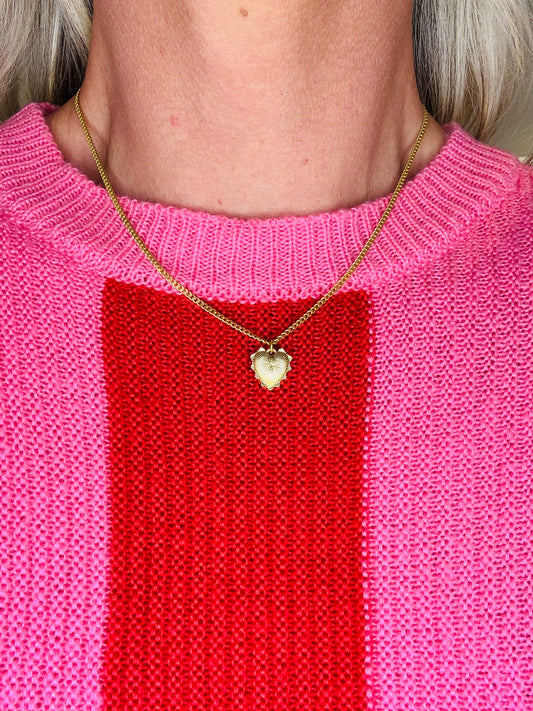 Vintage Gold Heart Necklace